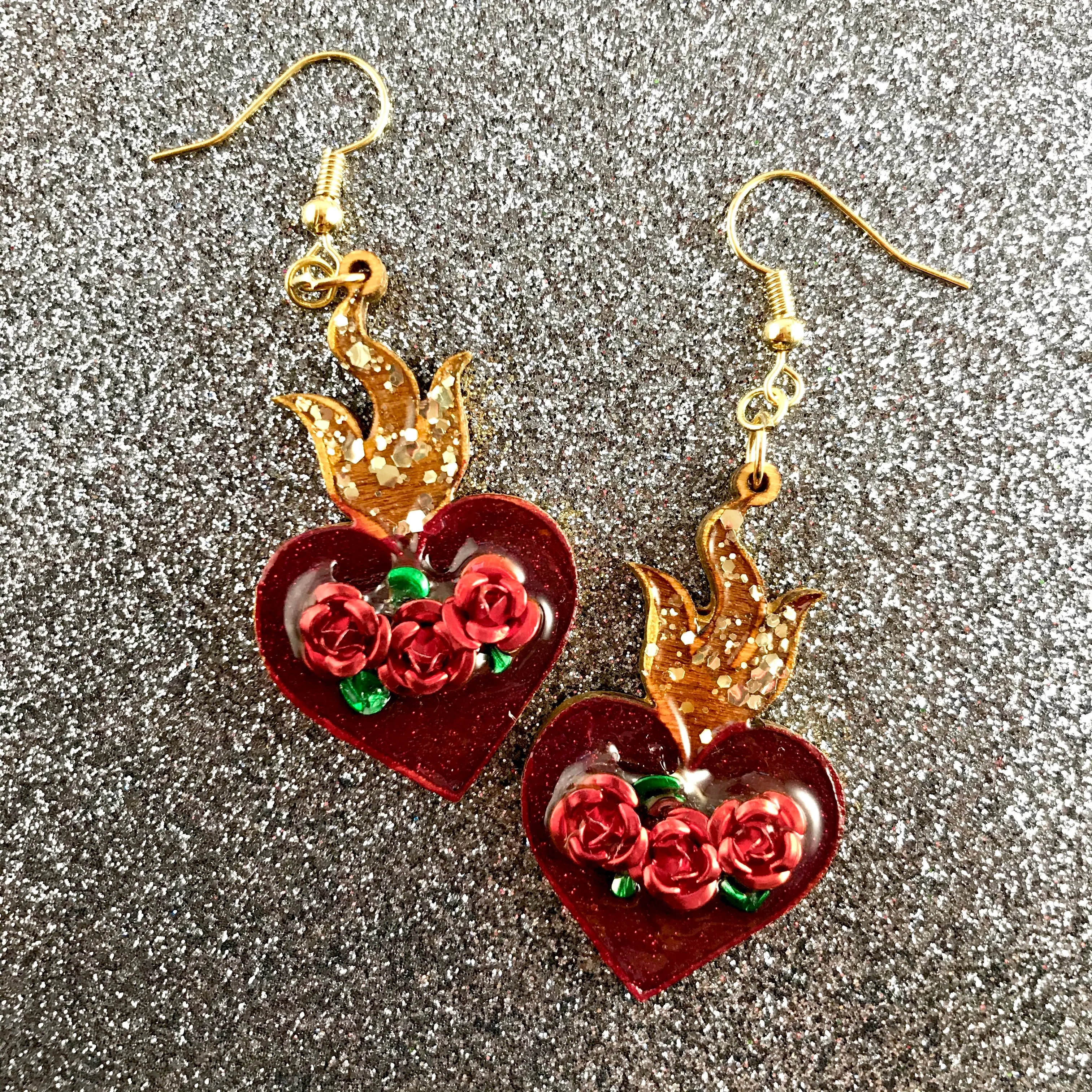 Sacred Heart Earrings 1.5