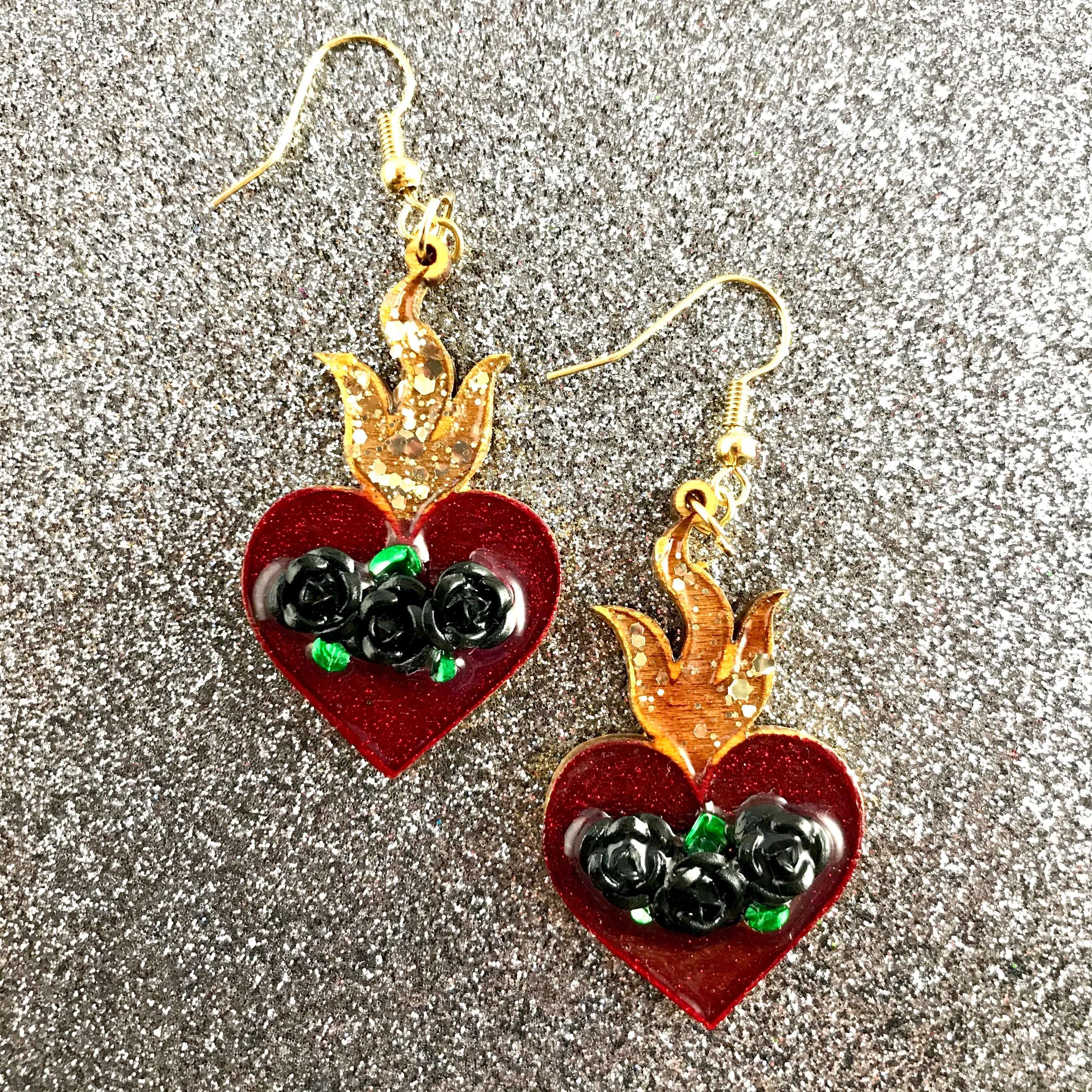 Sacred Heart Earrings 1.5