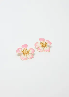 Sara and Flora Aurora Midi Stud Earring - Pink