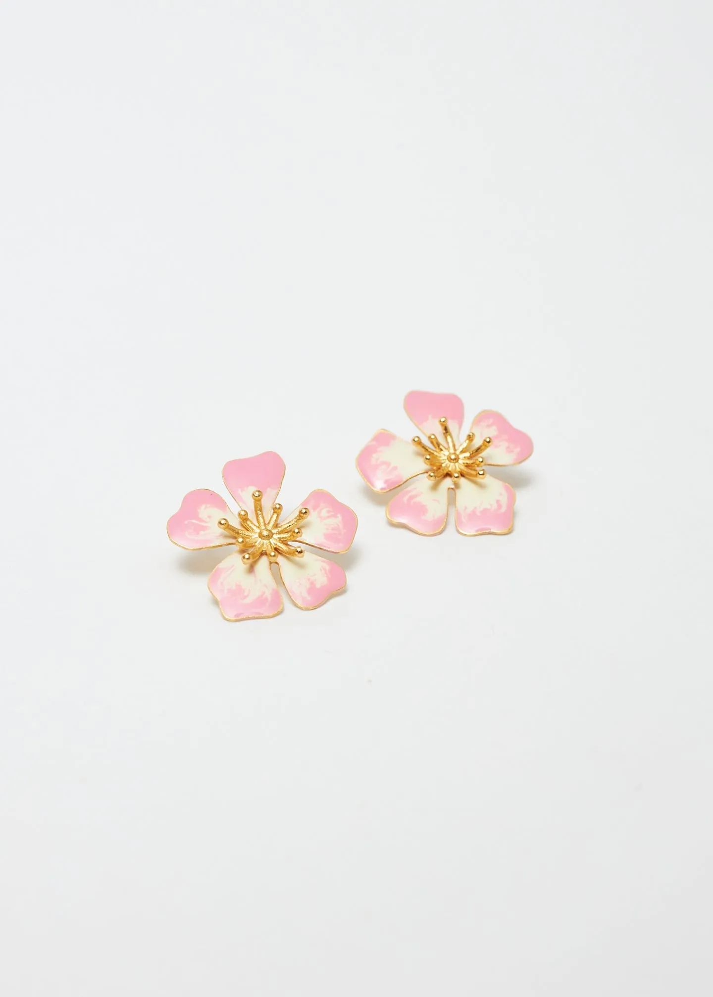 Sara and Flora Aurora Midi Stud Earring - Pink