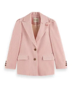 SCOTCH AND SODA FW23 Corduroy Blazer in Dusty Pink