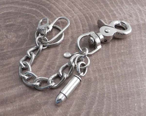 Shackle Key Chain 4" with Bullet pendant