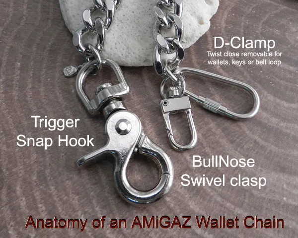 Shackle Key Chain 4" with Bullet pendant