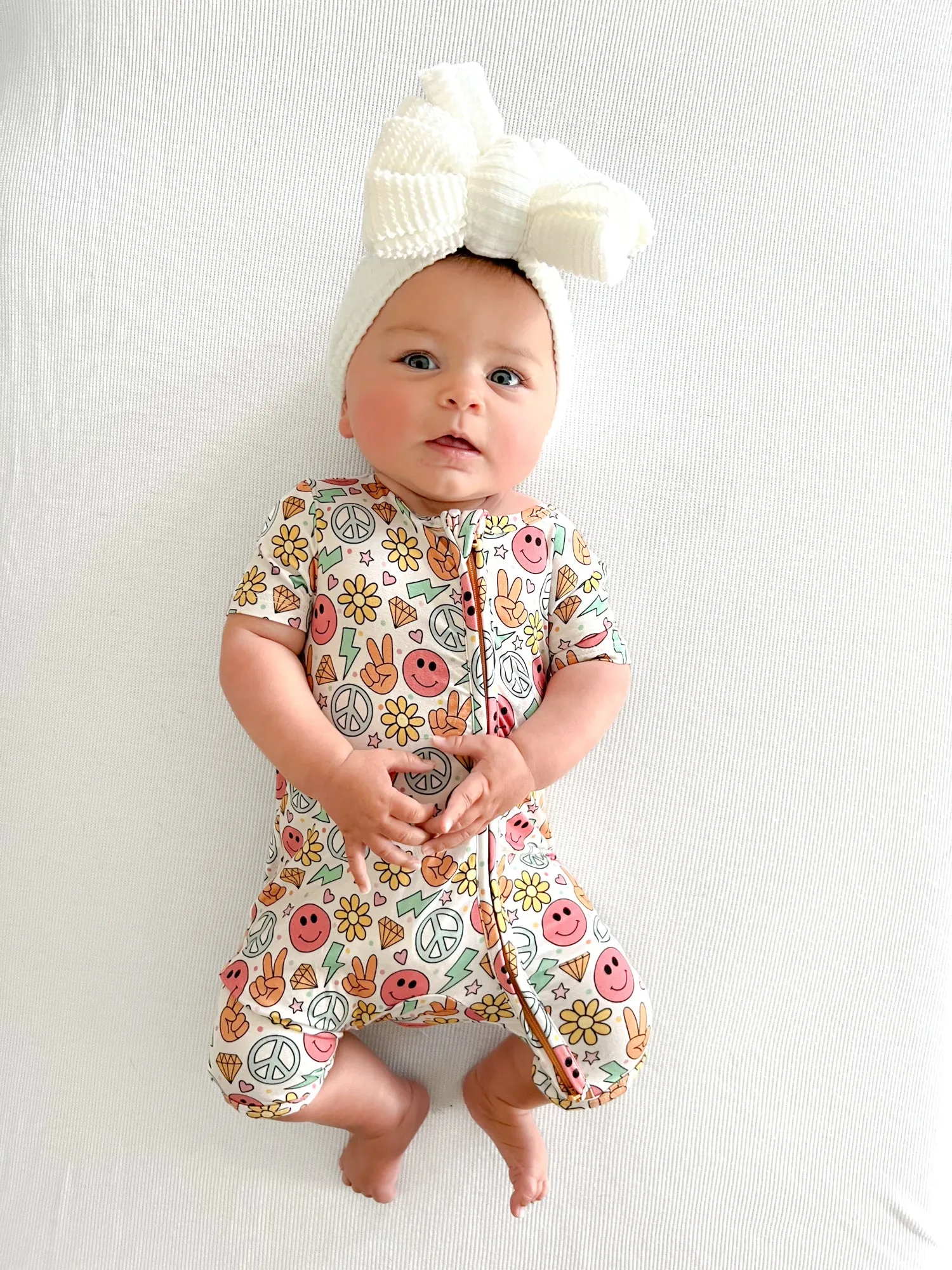 SHORTIE ZIP ROMPER - Groovy Summer