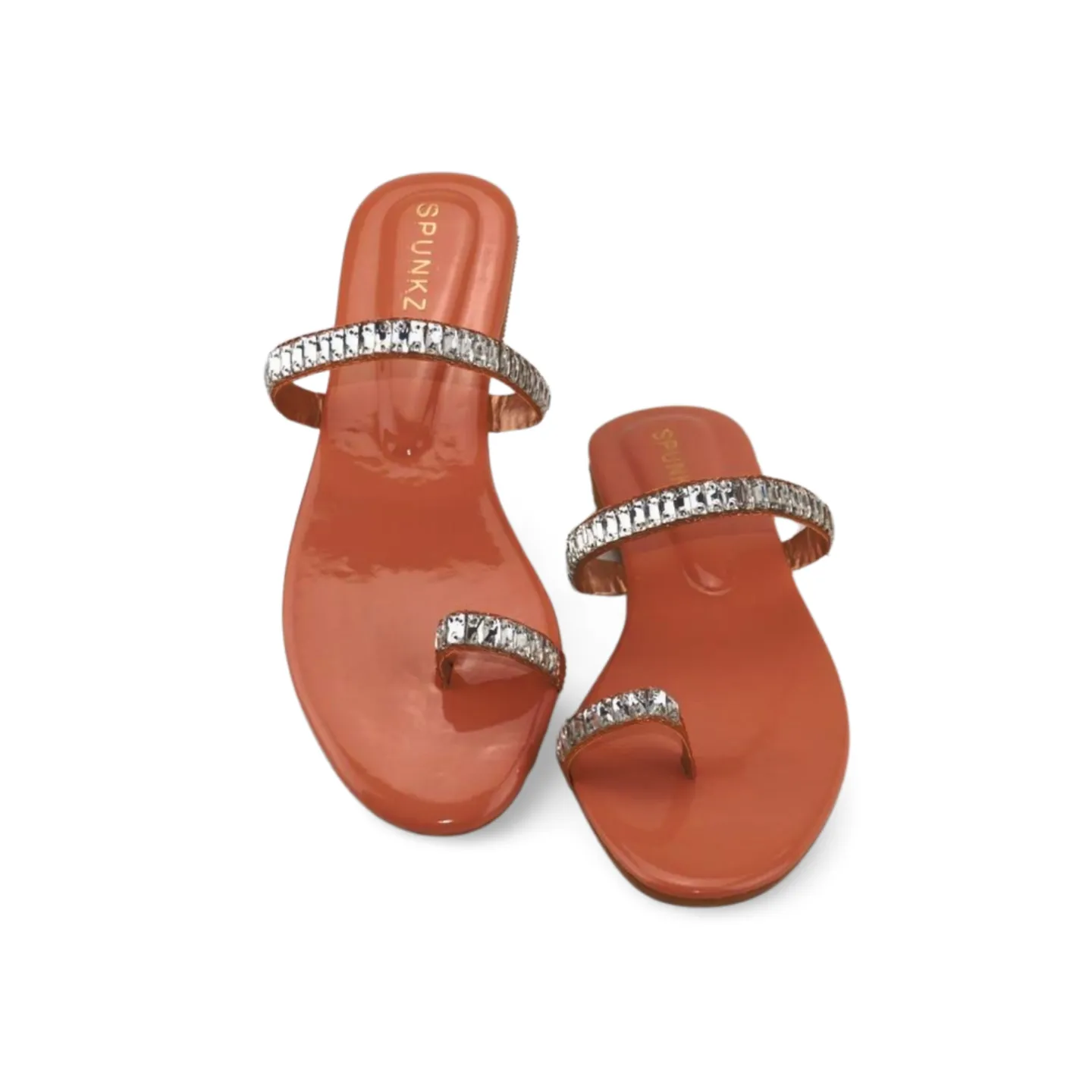 Sparkly Open Toe Sandals with Rhinestone Embellishments