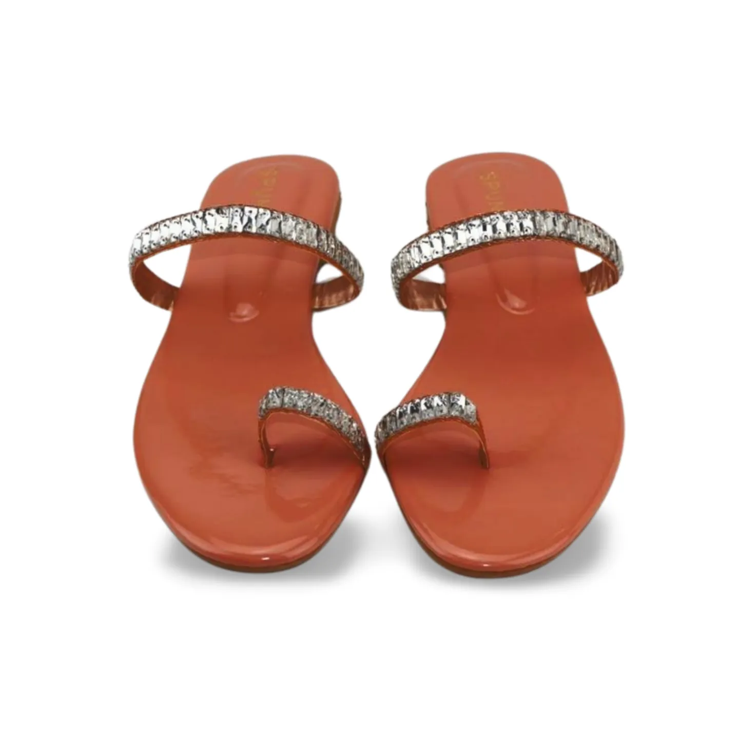 Sparkly Open Toe Sandals with Rhinestone Embellishments