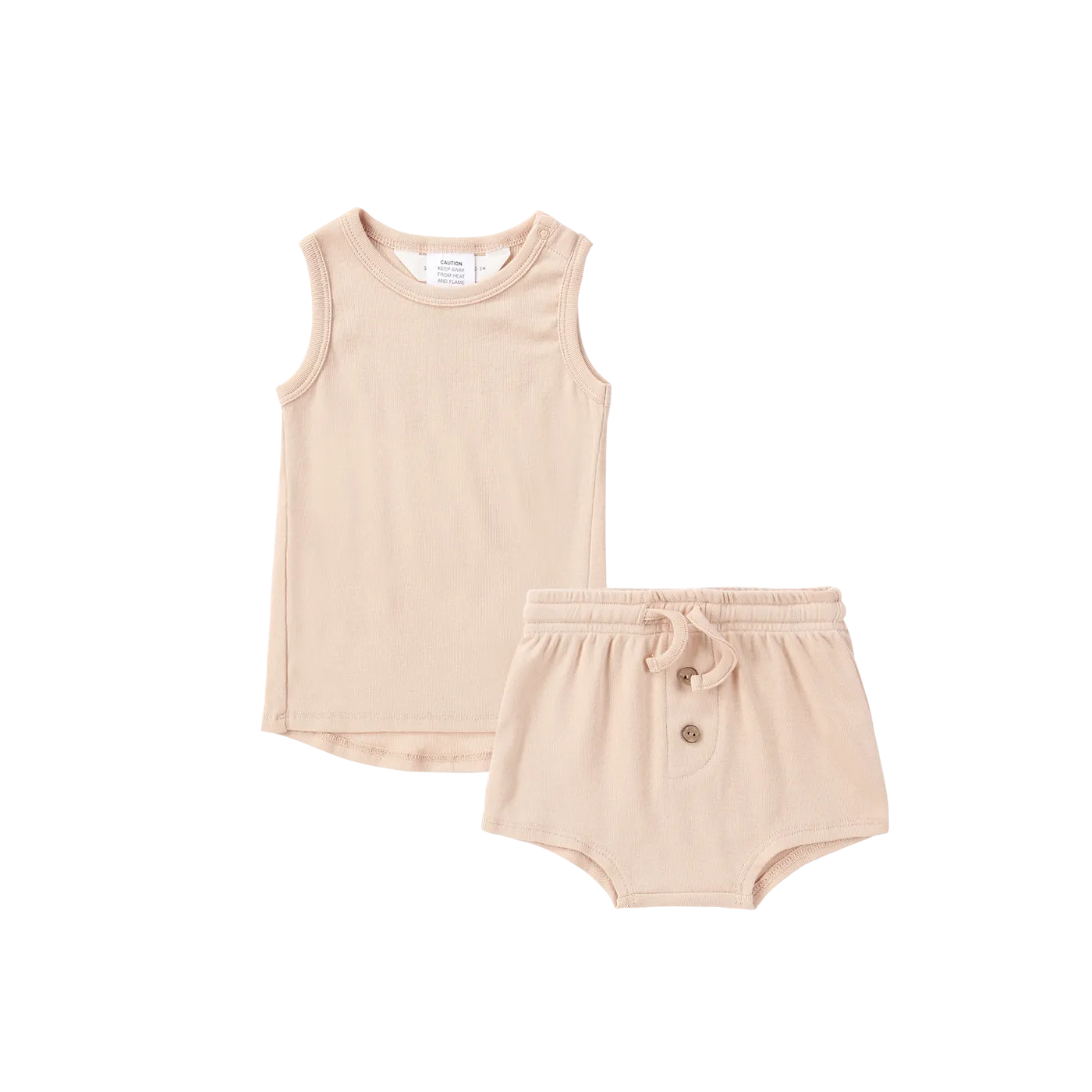 Susukoshi Organic PJ Singlet Shorties Set | Husk