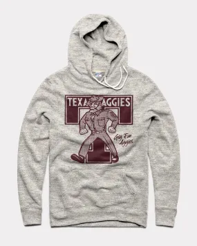 Texas Aggies Monogram T Athletic Grey Hoodie