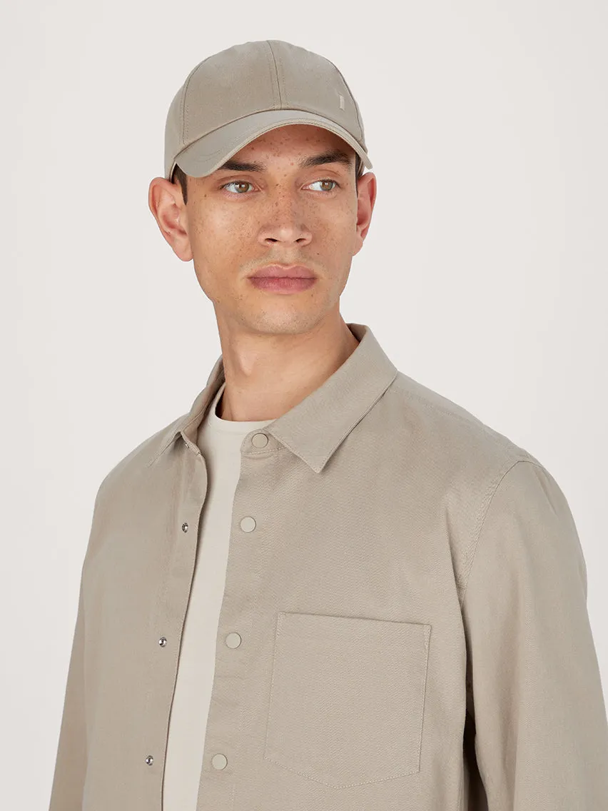 The 24 Overshirt || Dark Beige | Stretch Cotton