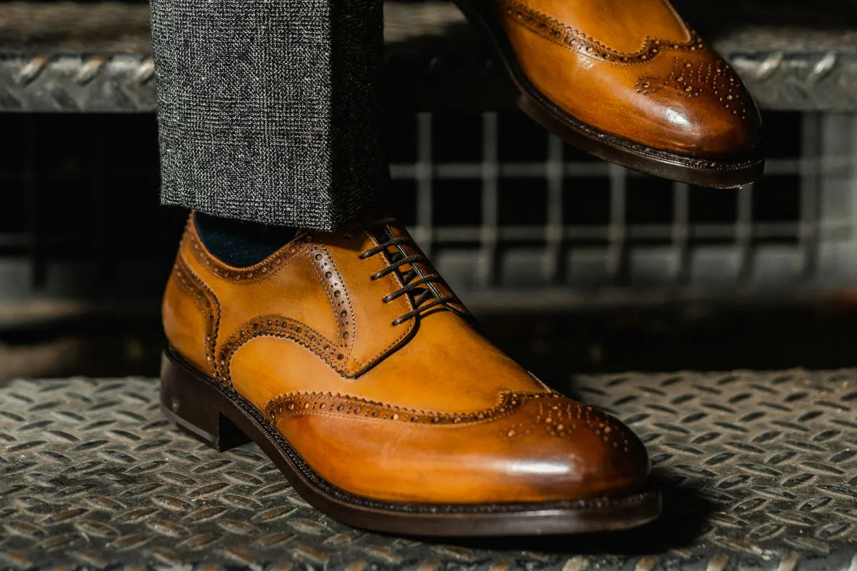 The Churchill Wingtip Derby - Tobacco