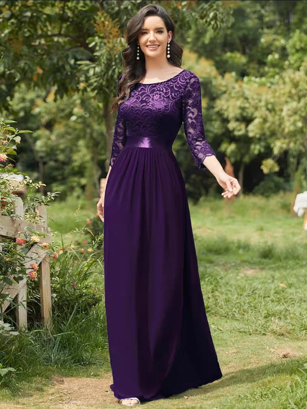 The Hyacinth Illusion Sleeves Gown (Available in 11 Colours)