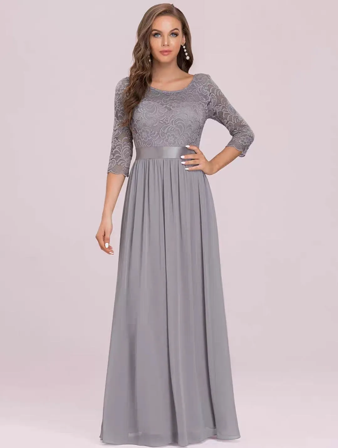 The Hyacinth Illusion Sleeves Gown (Available in 11 Colours)