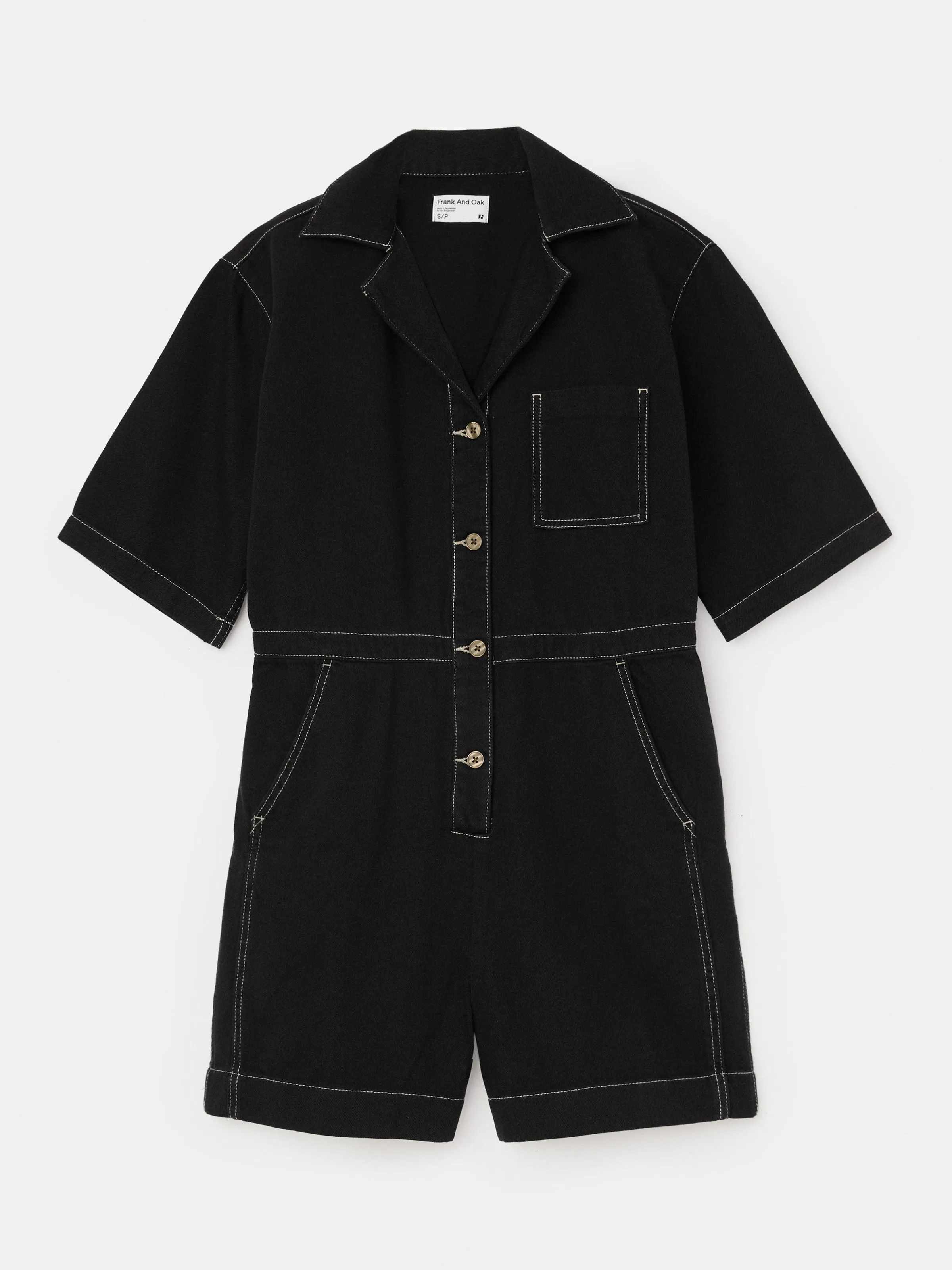 The Utility Romper in Black