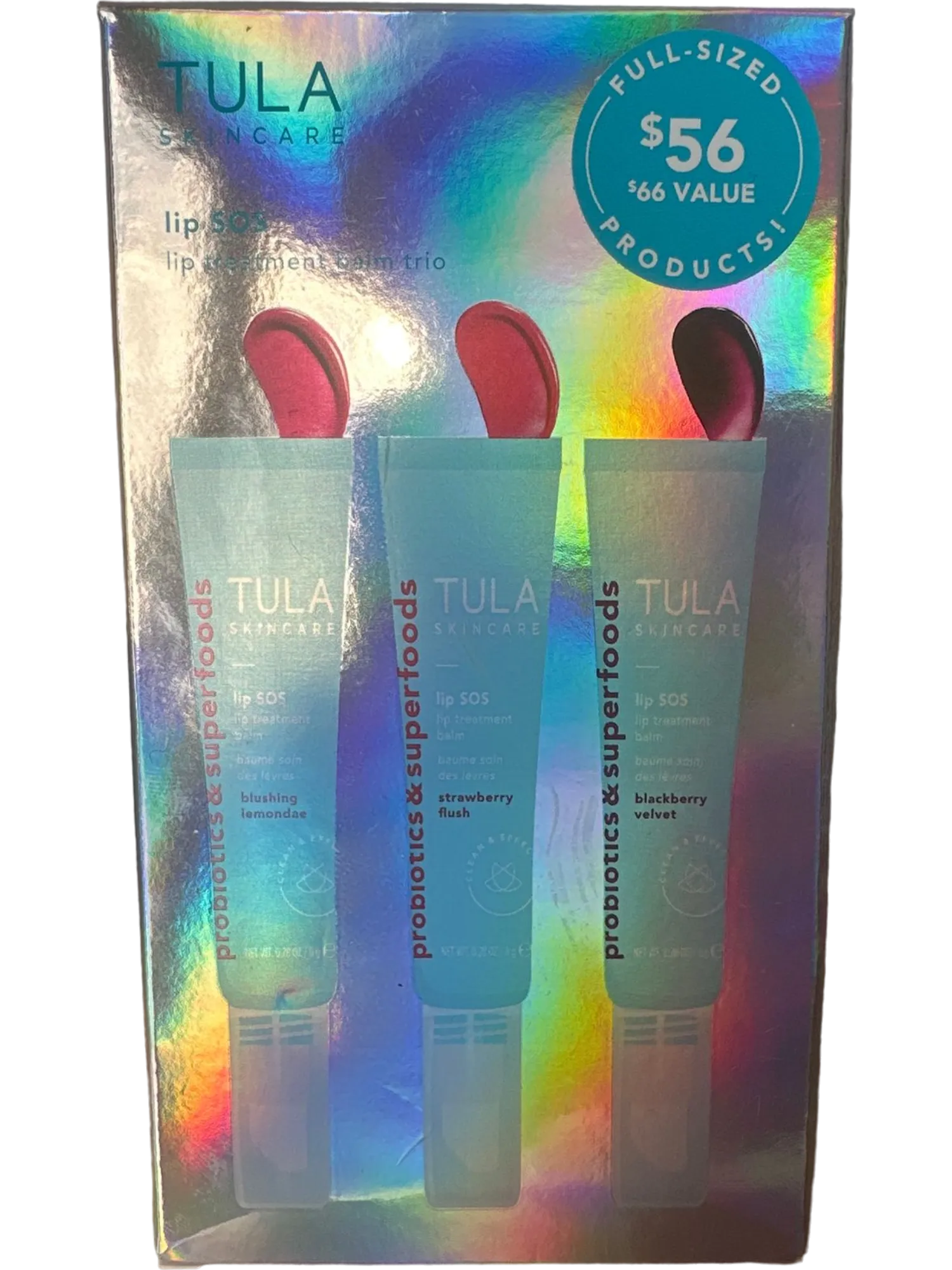 TULA Skincare Lip Treatment Balm Set, Hydrating Fruit Oils & Peptides, Sheer Tint