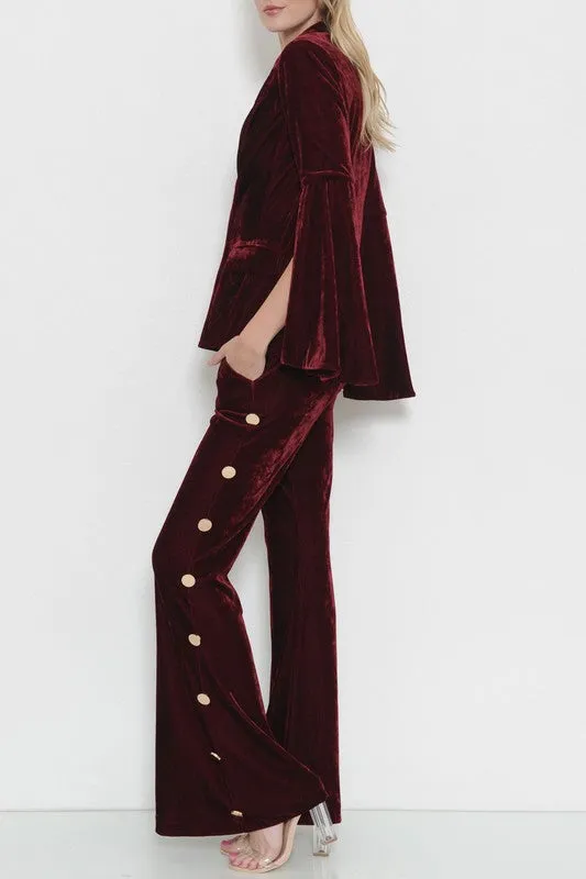 Two Piece Velvet Suit