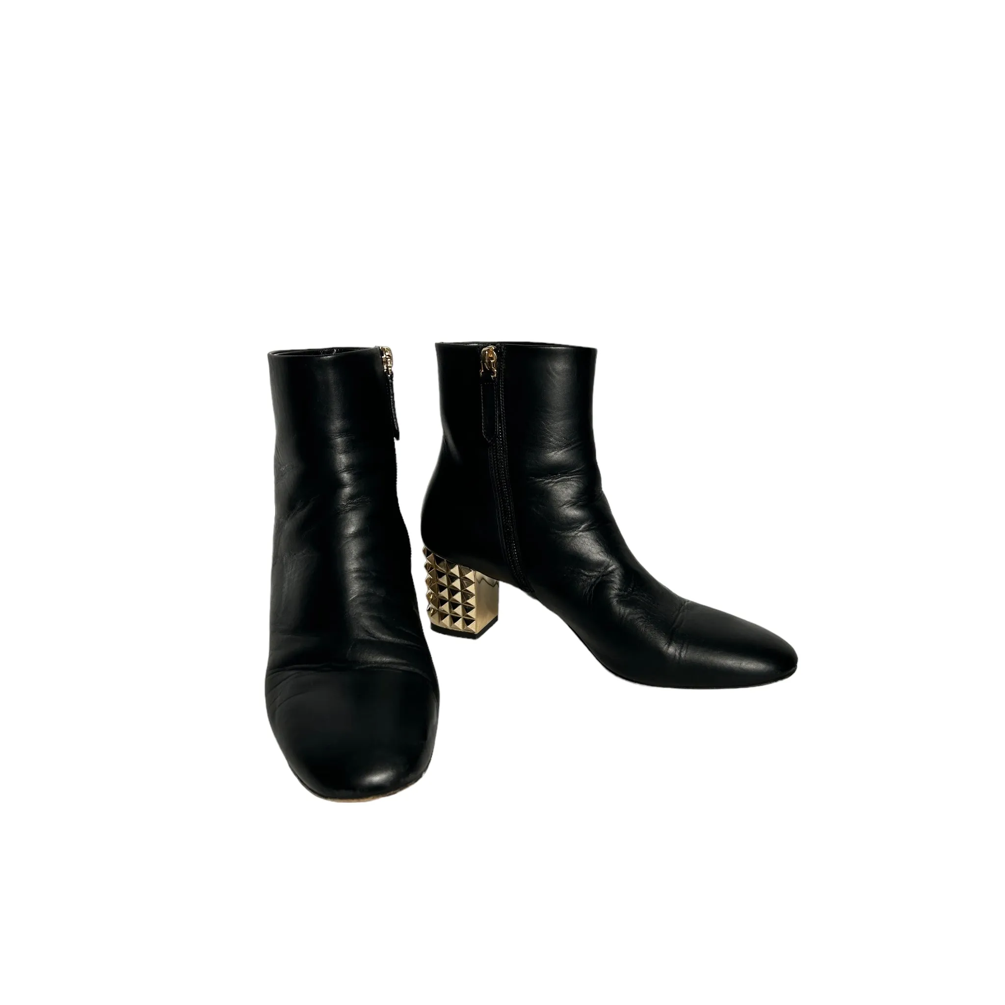 VALENTINO | Black Leather Ankle Boots