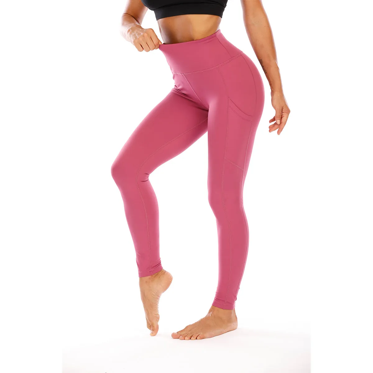 Women's Nabtos® Performance Activewear Yoga High-Waisted Leggings-Pink