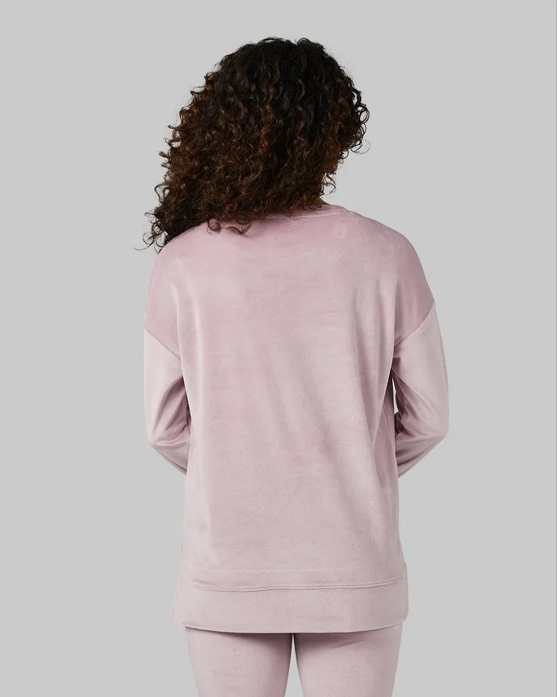 WOMEN'S SOFT VELOUR CREW TOP