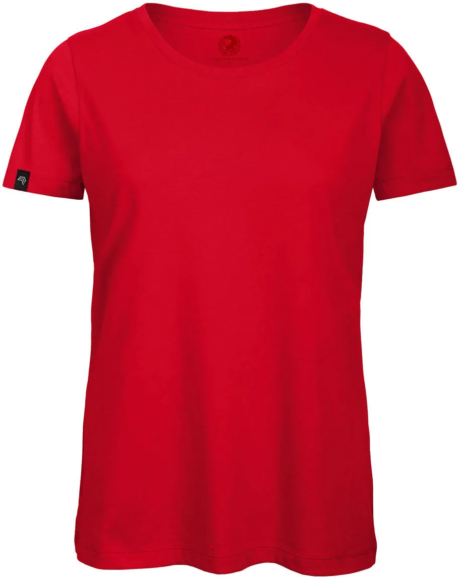 ― % ― BAC TW043/ ― Women's Bio-Baumwolle Medium-Fit T-Shirt - Rot [L]