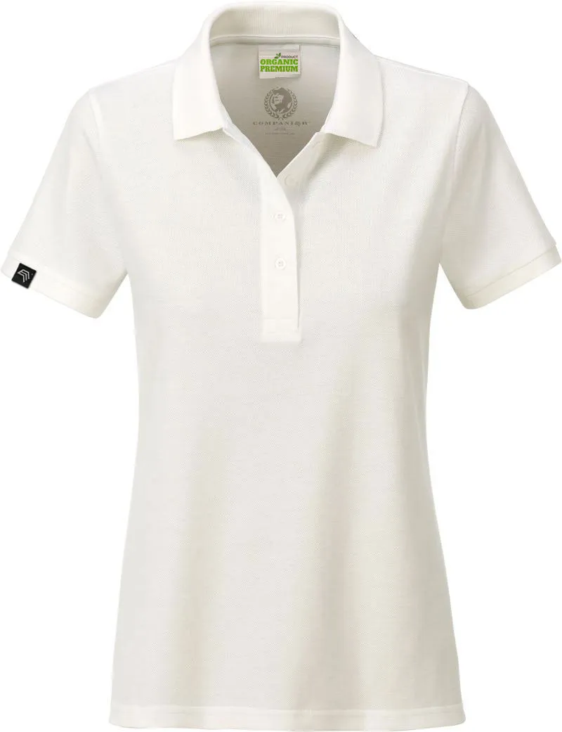 ― % ― JAN 8009/ ― Damen Bio-Baumwolle Polo Shirt - Weiß Natural [XL]